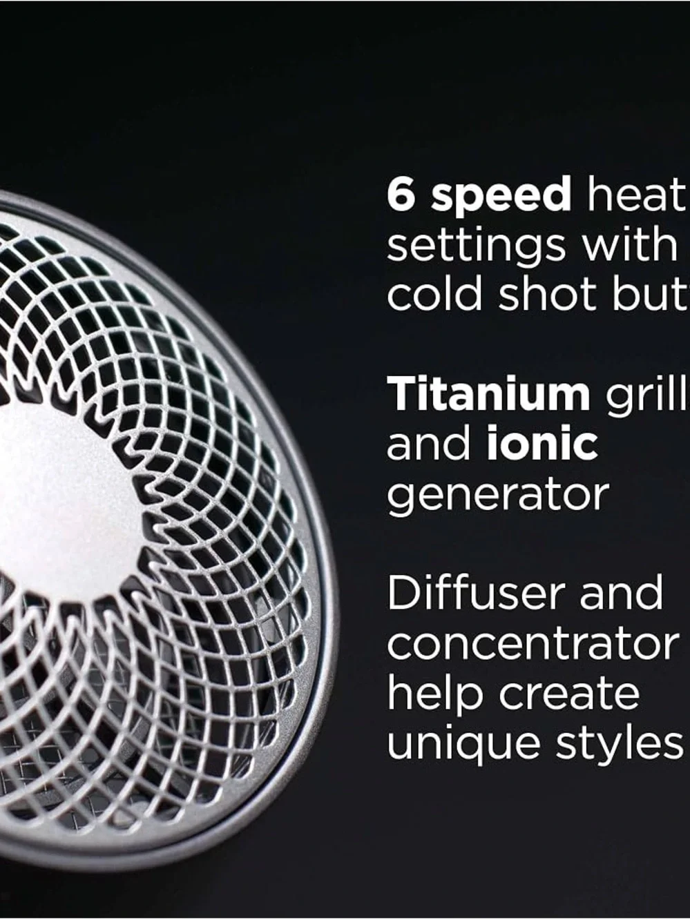 RUSK Pro Speed Titanium Hair Dryer - Silver